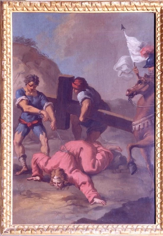Via Crucis - Gesù cade sotto la croce la seconda volta, Monte san Pietro, Bologna 1